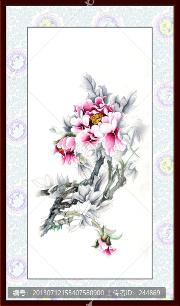 花卉,國畫,牡丹（未分層）