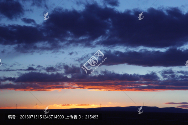 青藏高原,晚霞
