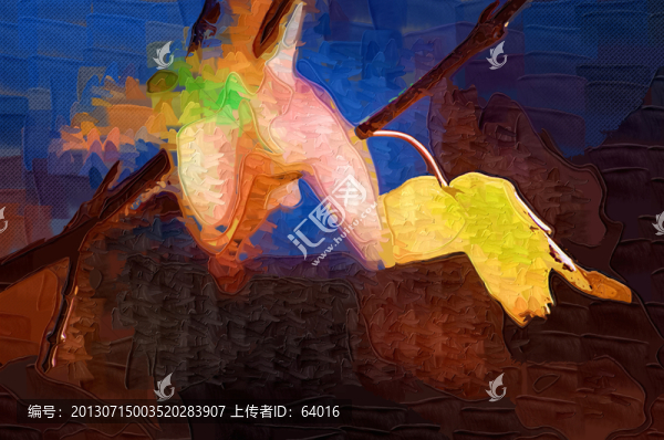 葉子,裝飾畫