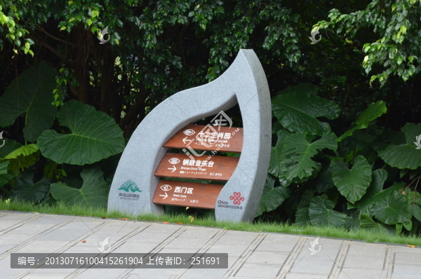樹葉形指路牌