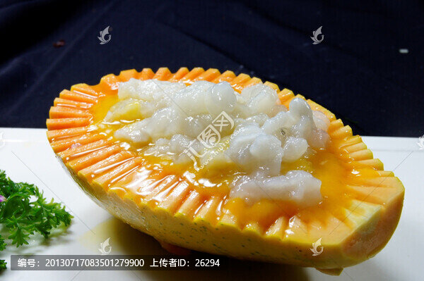 原汁木瓜燉雪蛤