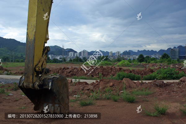 城市,挖機