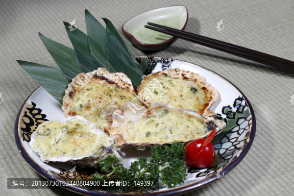 日料芝士焗生蠔芝士焗扇貝