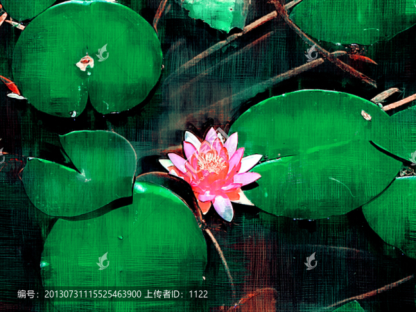 裝飾畫,荷花
