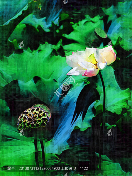 裝飾畫,荷花