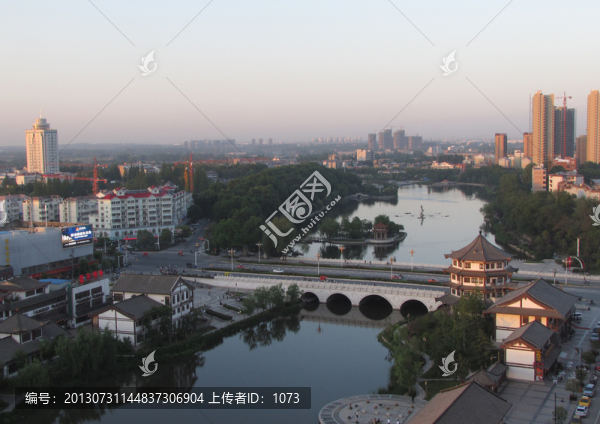 夕陽下的山水之城,滁州南鳥瞰
