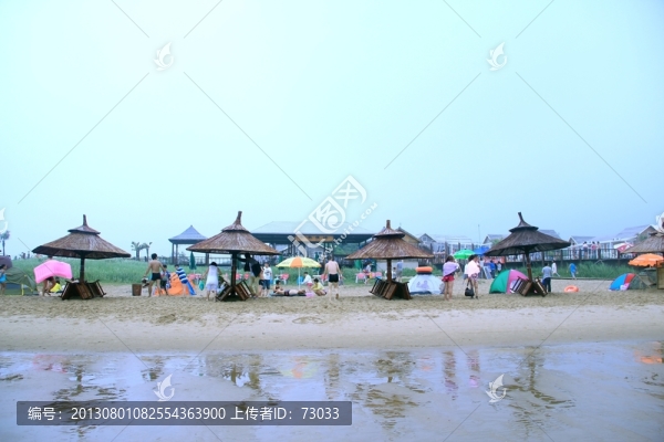 南戴河夏季黃金海岸海灘