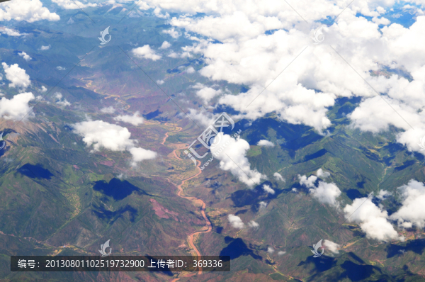 空中航拍青藏高原