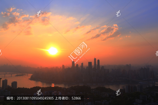重慶渝中半島夕陽(yáng)