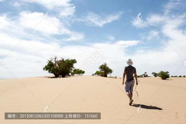 沙漠中行走