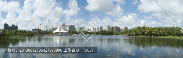 海南海白沙門公園湖景
