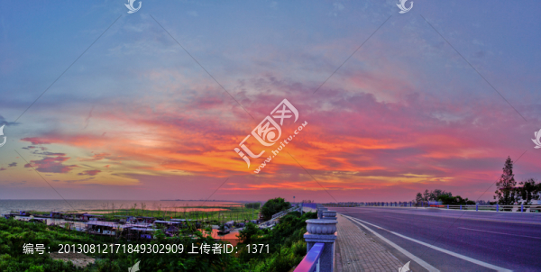 濕地晚霞,巢湖,合肥