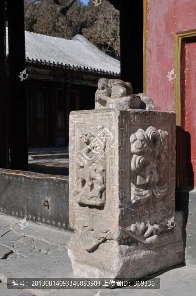 頤和園古建筑的門墩