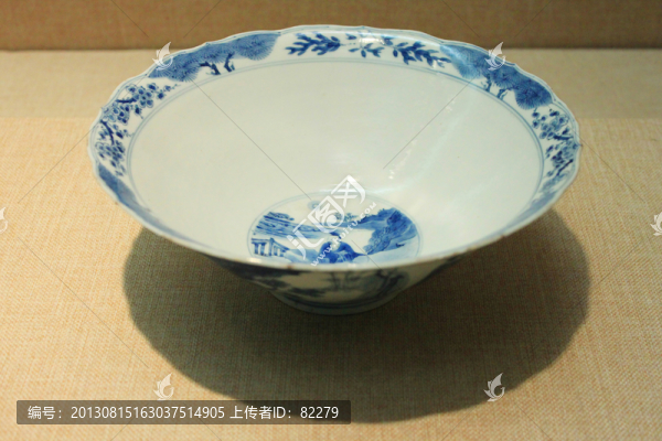 景德鎮(zhèn)窯青花竹林七賢圖大碗