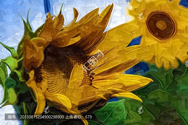 抽象畫,,裝飾畫向日葵