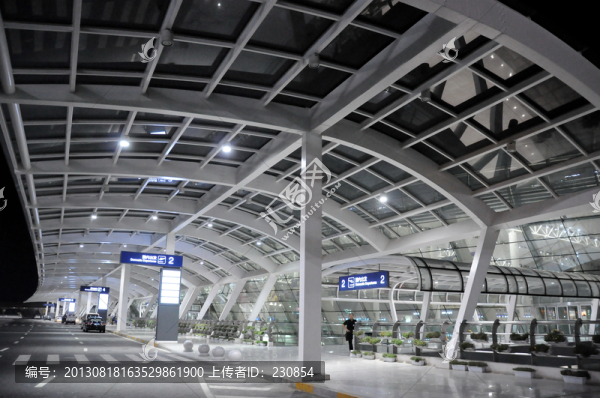 航站樓夜景,機(jī)場建筑