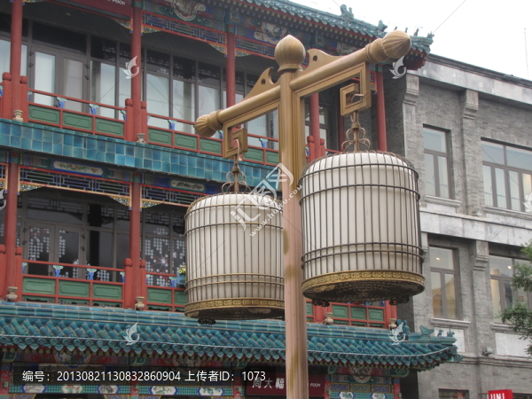 北京前門大街街燈