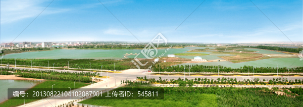 寧夏中衛(wèi)香山湖全景