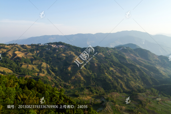 云南元陽,梯田,村寨
