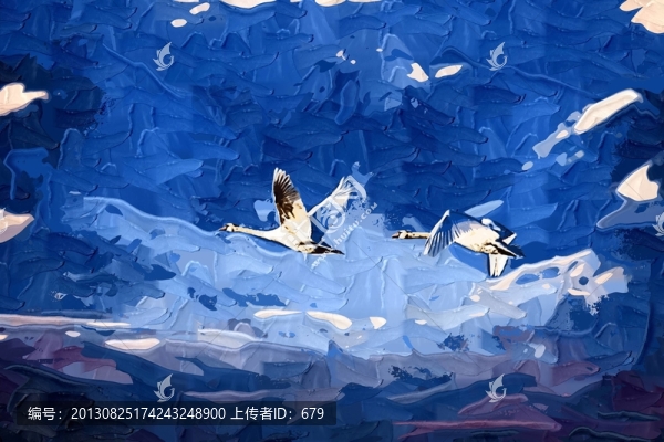 抽象畫,,天鵝
