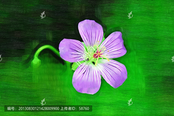 山花之韻,電腦油畫