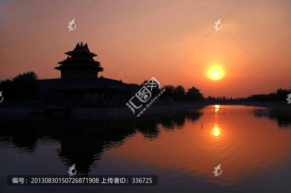 北京,故宮,夕照