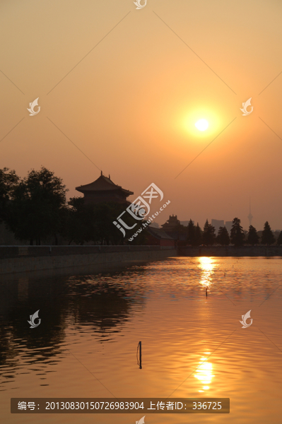 故宮角樓,夕照