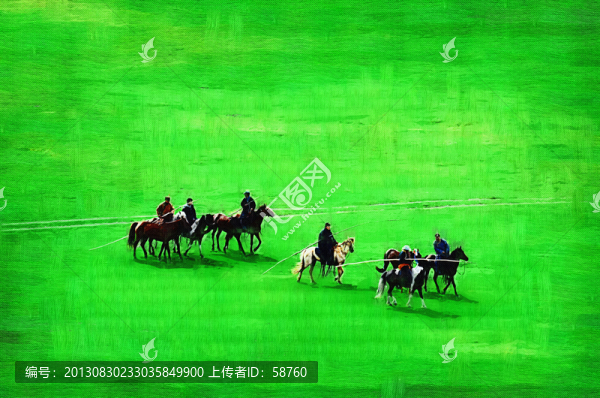 草原風情,電腦油畫