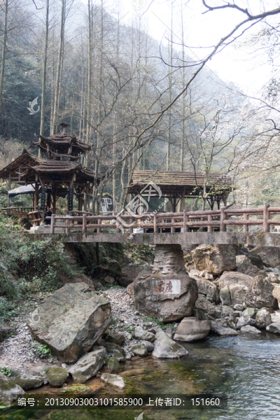 青城山后山溪流