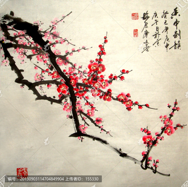 國畫梅花