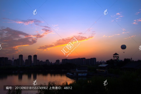 曲江池夕陽