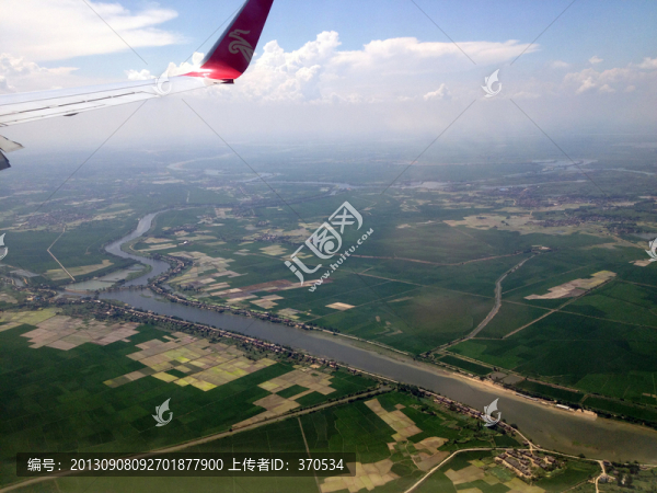 航拍,飛機(jī),機(jī)翼,鳥瞰,云彩