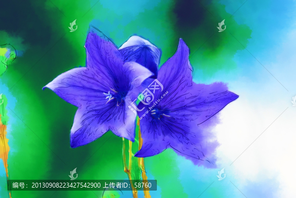 桔?；?電腦水彩畫