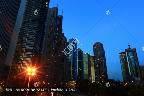上海浦東陸家嘴夜景