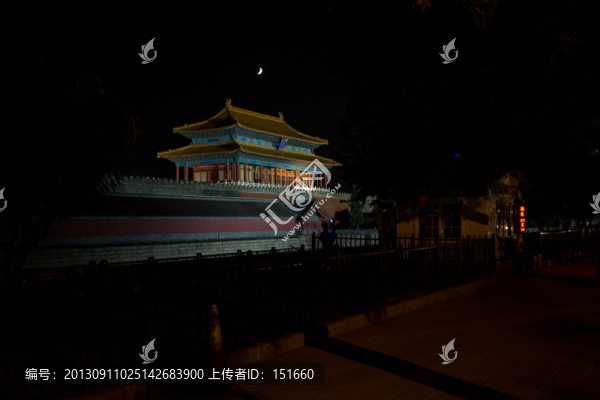 故宮博物院神武門夜景