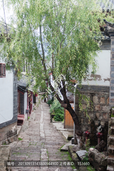 云南麗江大研古城石板路