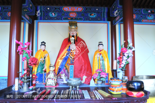 北京妙峰山玉皇大帝塑像