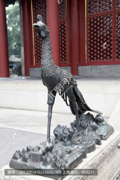 北京頤和園仁壽殿銅鳳