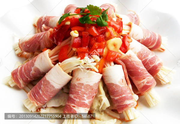 培根金針菇卷
