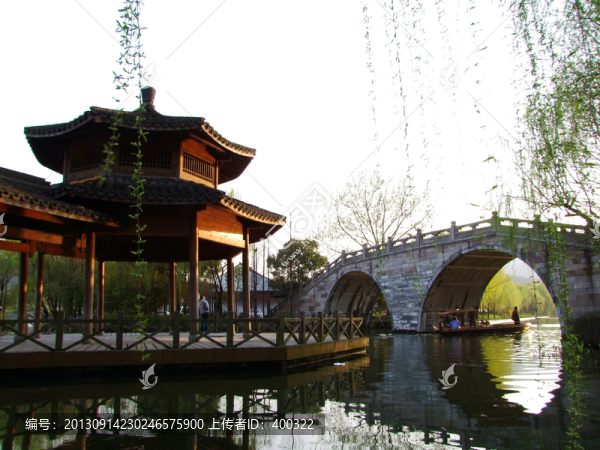 杭州,西湖,楊公堤,春季,夕陽(yáng)