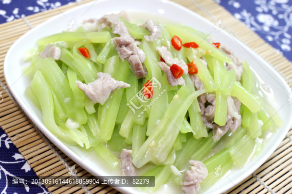 萵筍炒肉片