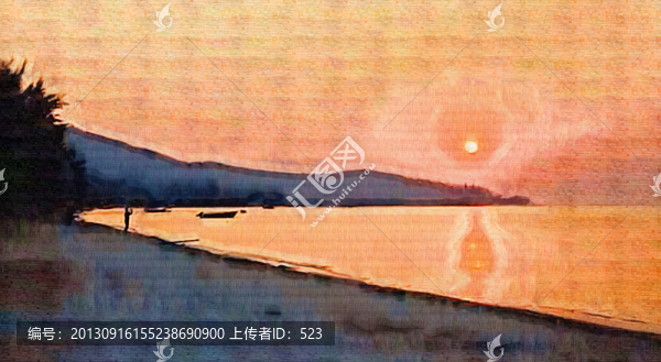 海峽晚霞