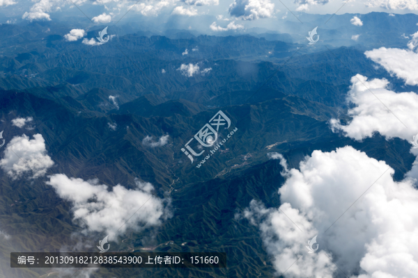 航拍太行山山脈
