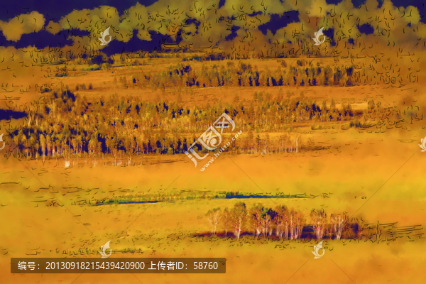 山林風(fēng)景圖,電腦畫