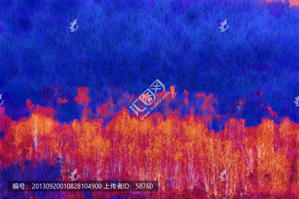 夢幻樹林,電腦畫
