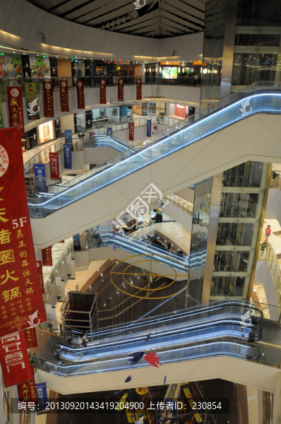 超市內(nèi)景,手扶電梯