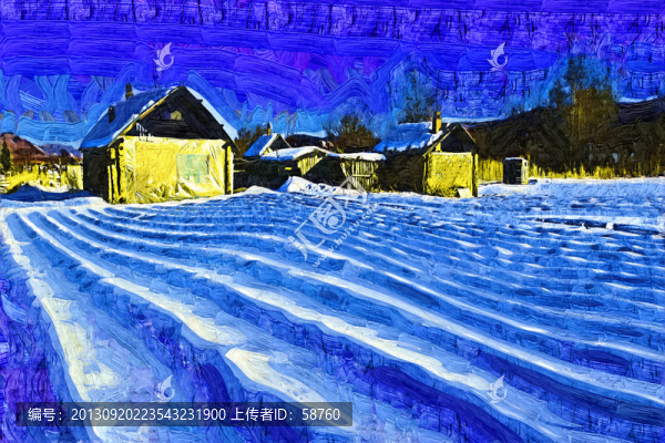 抽象雪村,電腦畫