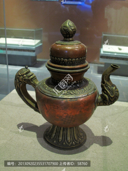 龍首柄銅壺,清代
