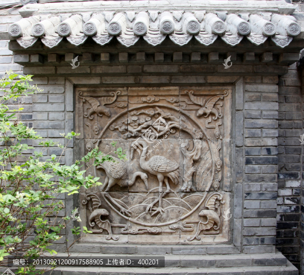北京八達(dá)嶺松鶴延年磚雕