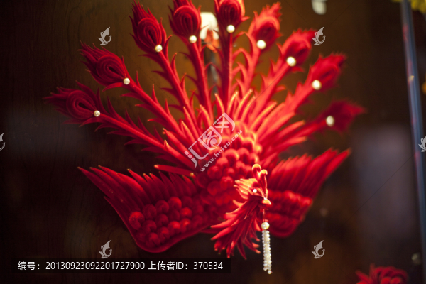 絨花工藝,鳳冠,民俗